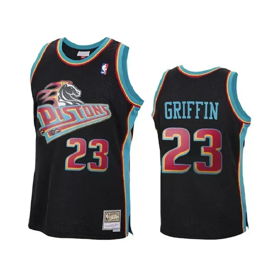 Blake Griffin Detroit Pistons Reload Hardwood Classics Black Swingman Jersey
