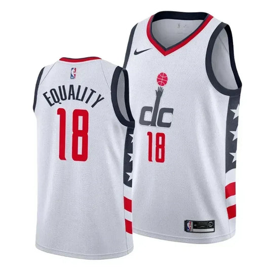 Anzejs Pasecniks Equality Washington Wizards Social Justice City White Swingman Jersey