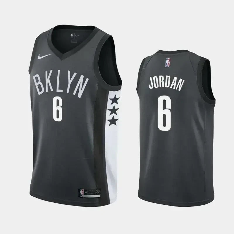 Brooklyn Nets #6 DeAndre Jordan Statement Black Swingman Jersey