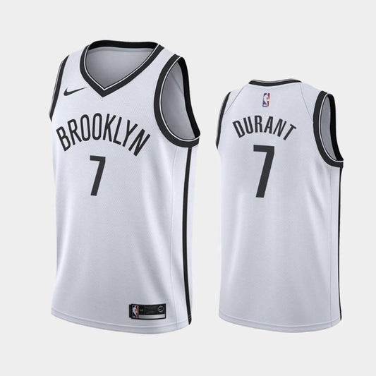 Brooklyn Nets #7 Kevin Durant Association White Swingman Jersey
