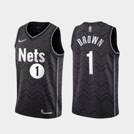 Bruce Brown Brooklyn Nets 2020-21 Earned Edition Black Swingman Jersey