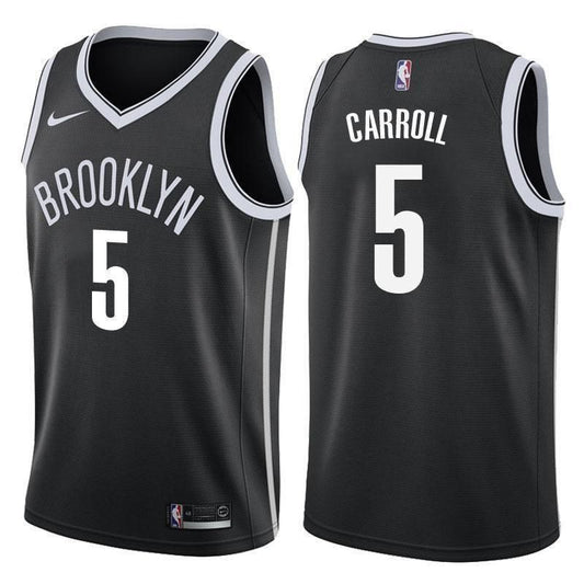 Brooklyn Nets #5 DeMarre Carroll Icon Black Swingman Jersey