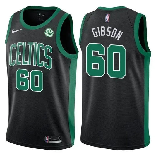 Boston Celtics #60 Jonathan Gibson Statement Black Swingman Jersey