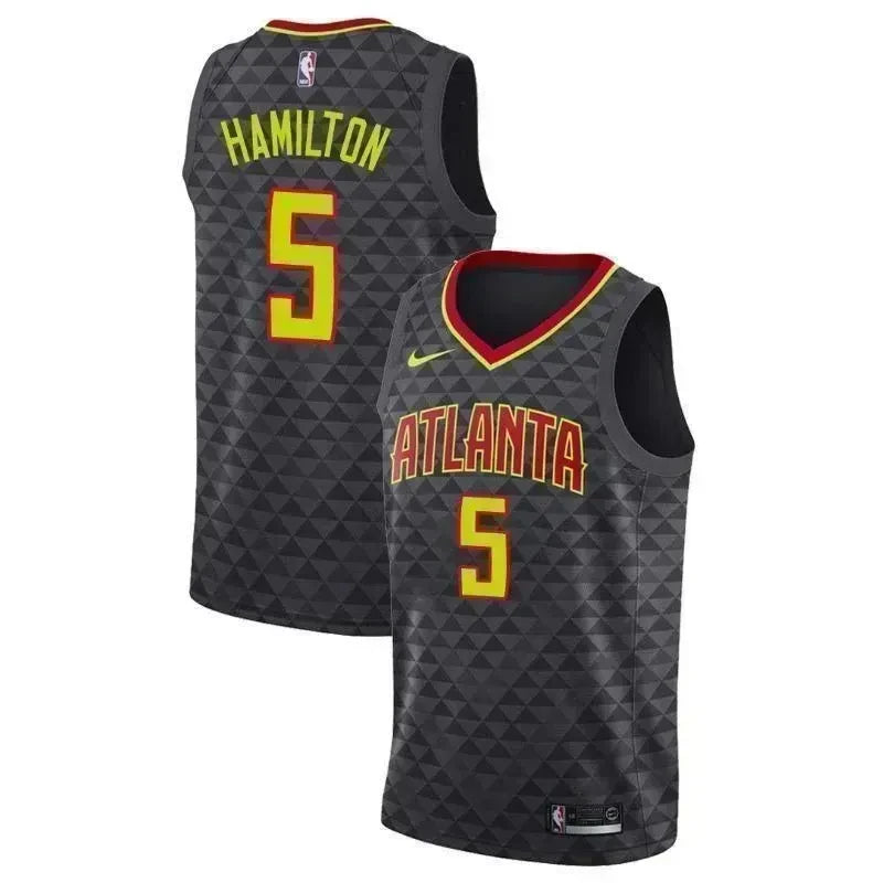 Atlanta Hawks #5 Daniel Hamilton Icon Black Swingman Jersey