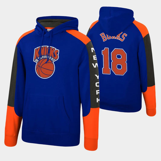 Alec Burks New York Knicks Hardwood Classic Fusion Fleece Pullover Hoodie