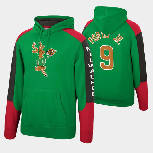 Bobby Portis Jr. Milwaukee Bucks Hardwood Classic Fusion Fleece Pullover Hoodie