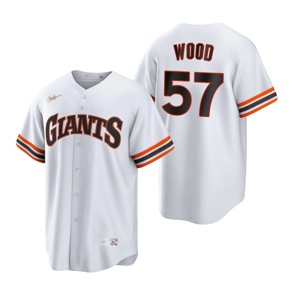 Alex Wood San Francisco Giants Cooperstown Home White Baseball Player Jersey