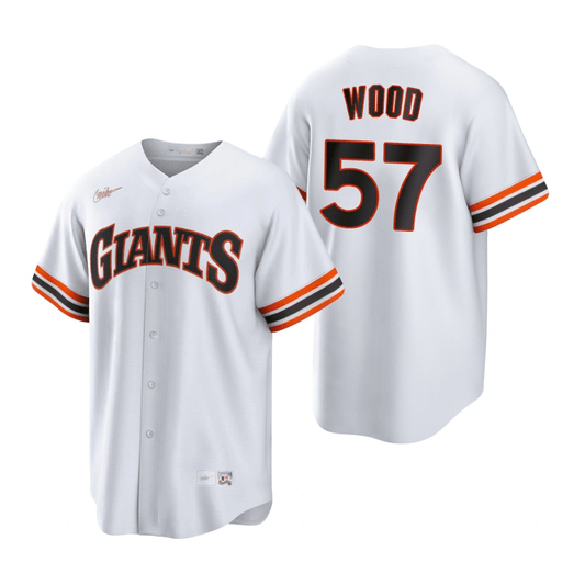 Alex Wood San Francisco Giants Cooperstown Home White Baseball Player Jersey