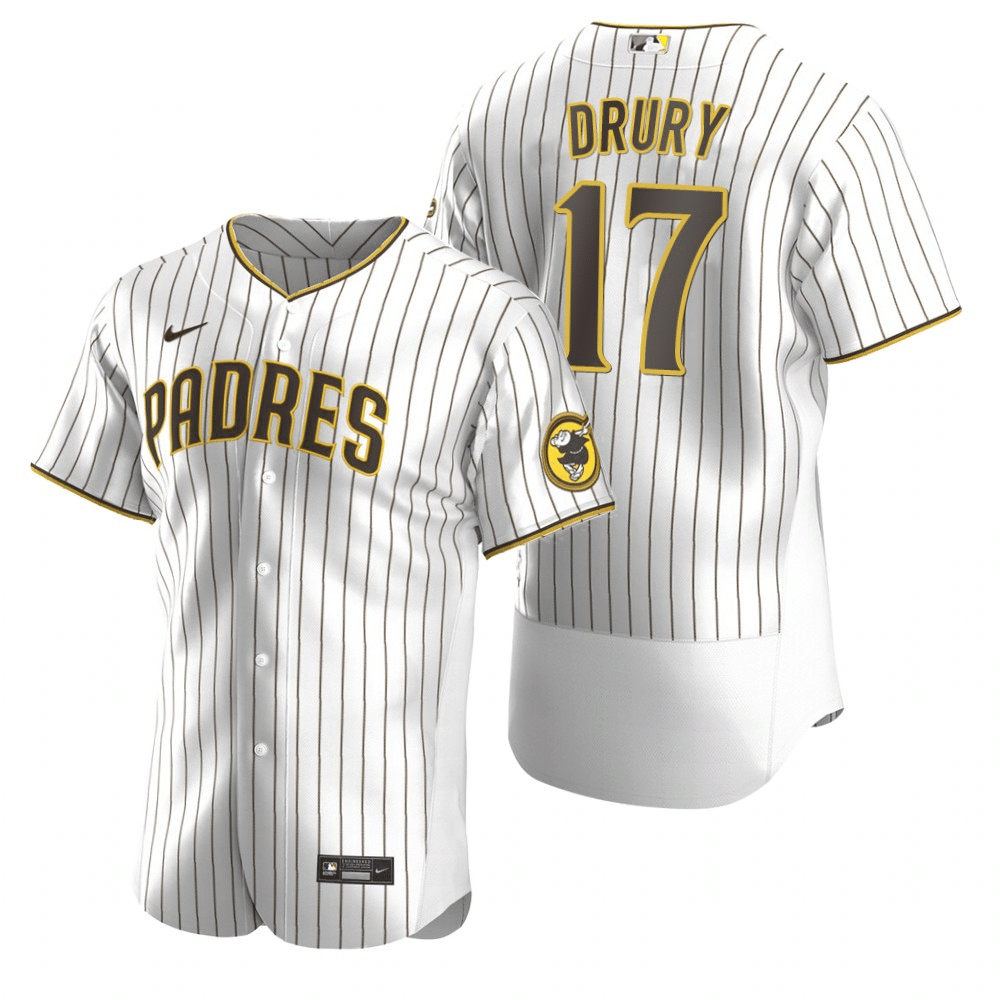 Brandon Drury San Diego Padres Home White Baseball Player Jersey
