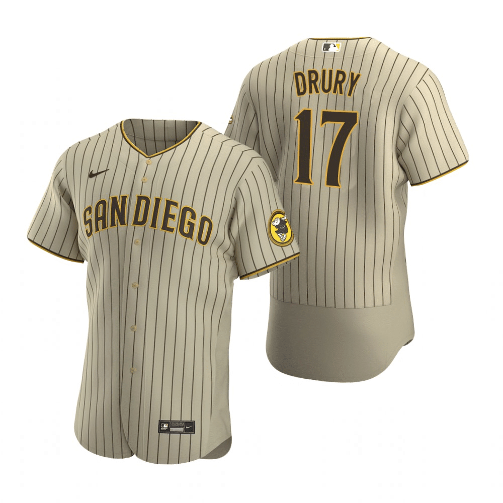 Brandon Drury San Diego Padres Alternate Tan Baseball Player Jersey