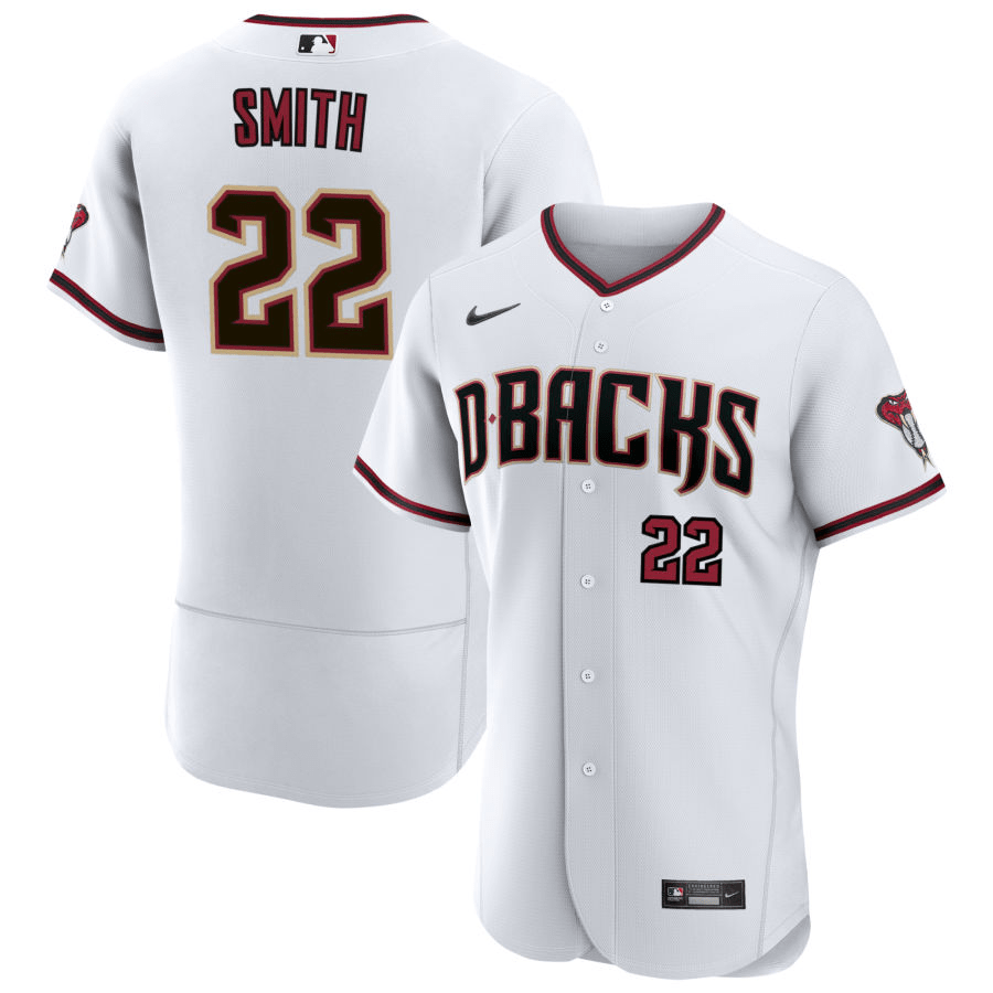 Caleb Smith Arizona Diamondbacks Home White Baseball Player Jersey