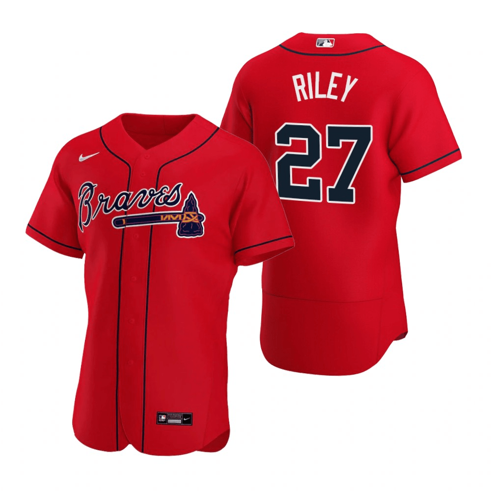 Austin Riley Atlanta Braves Alternate Red Baseball Player Jersey