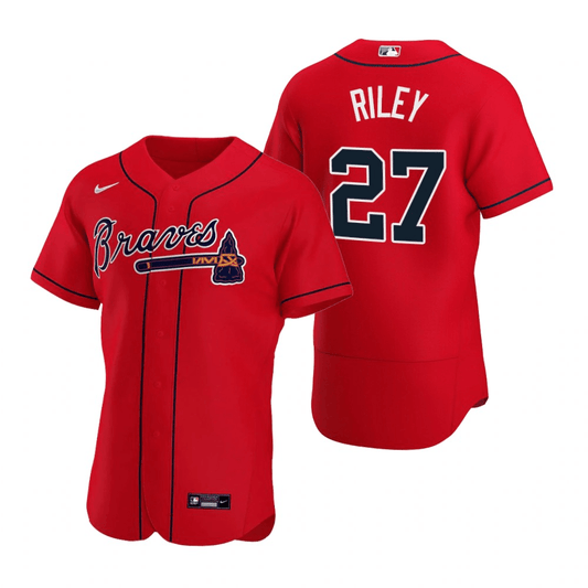 Austin Riley Atlanta Braves Alternate Red Baseball Player Jersey