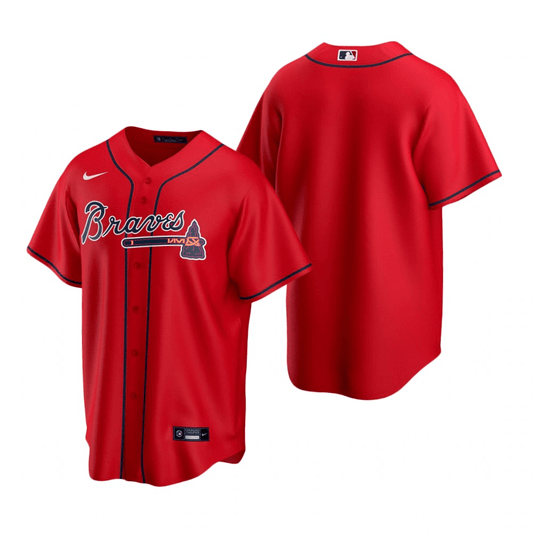 Atlanta Braves Alternate Red Baseball Player Jersey