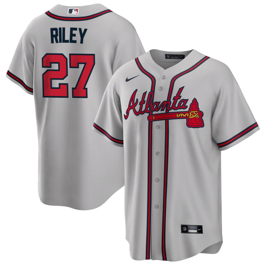 Austin Riley Atlanta Braves Road Gray Baseball Player Jersey