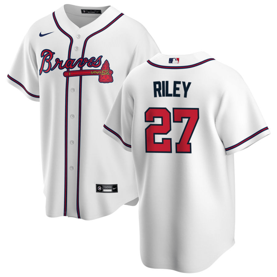 Austin Riley Atlanta Braves White Home Baseball Player Jersey