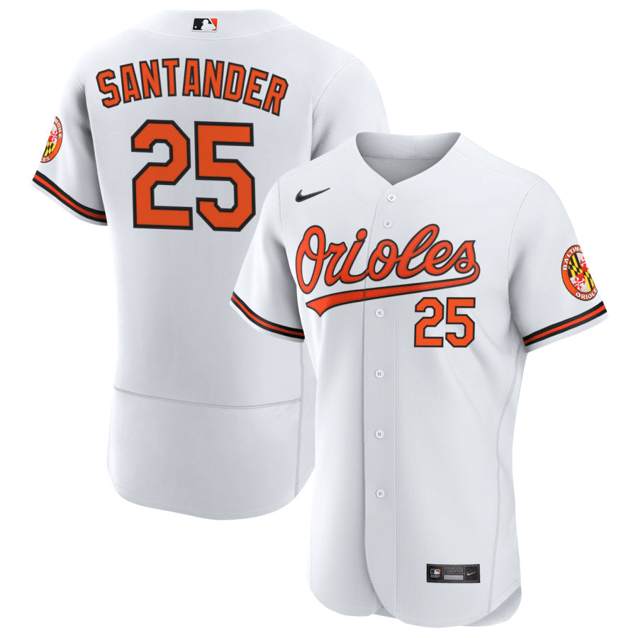 Anthony Santander Baltimore Orioles Home White Baseball Player Jersey