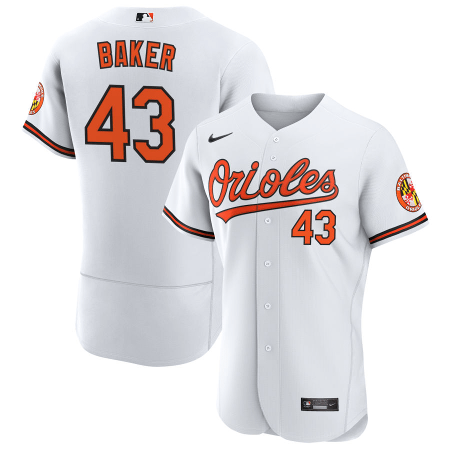 Bryan Baker Baltimore Orioles Home White Baseball Player Jersey