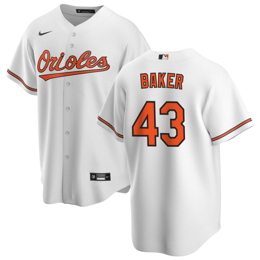Bryan Baker Baltimore Orioles Home White Baseball Player Jersey
