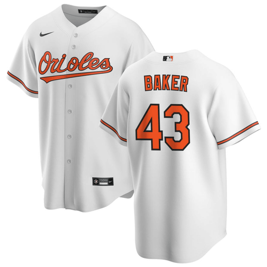 Bryan Baker Baltimore Orioles Home White Baseball Player Jersey