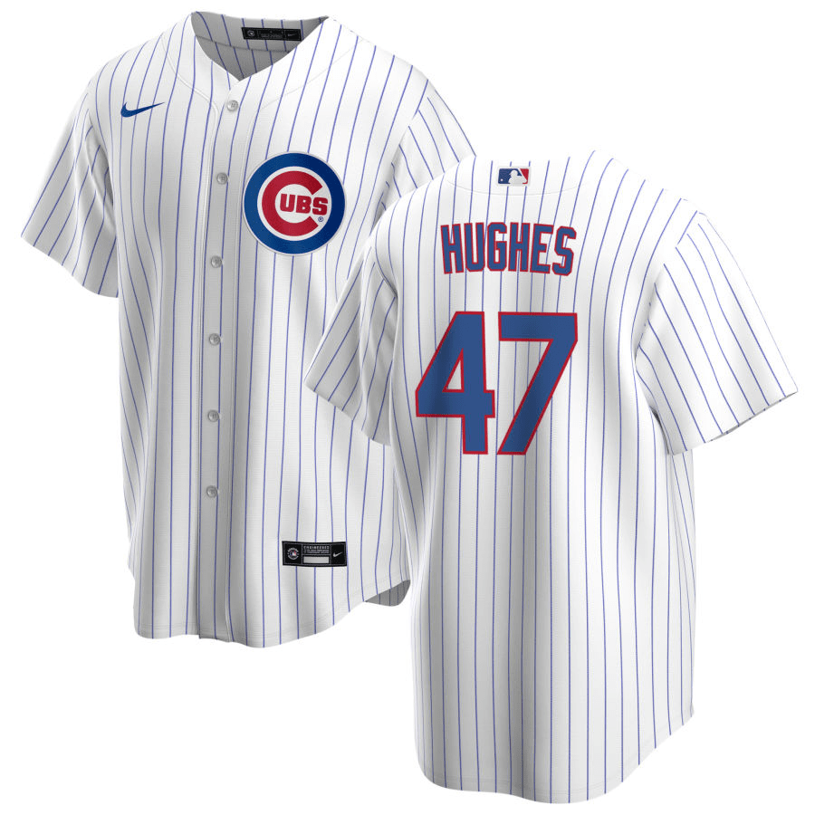 Brandon Hughes Chicago Cubs Home White Baseball Player Jersey