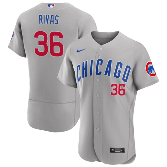 Alfonso Rivas Chicago Cubs Road Gray Baseball Player Jersey