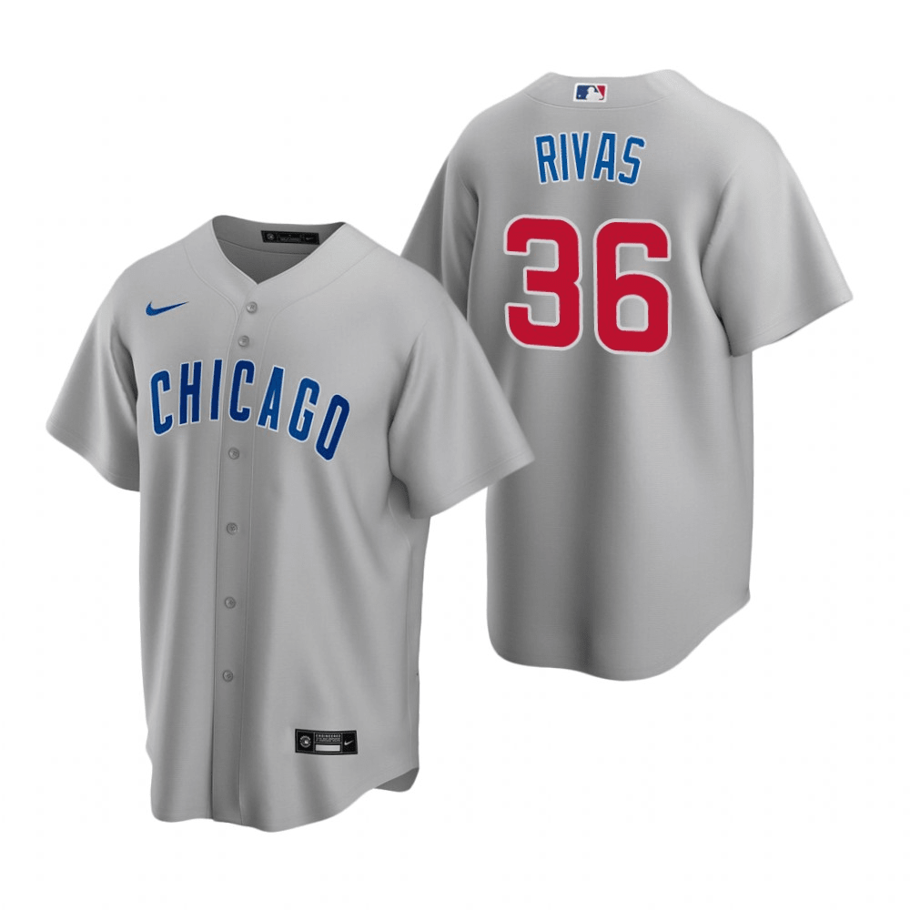 Alfonso Rivas Chicago Cubs Road Gray Baseball Player Jersey