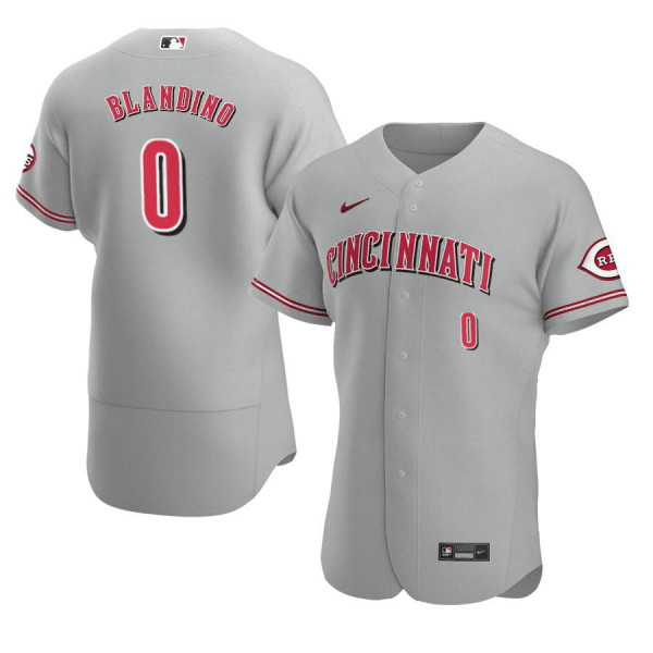 Alex Blandino Cincinnati Reds Road Gray Baseball Player Jersey