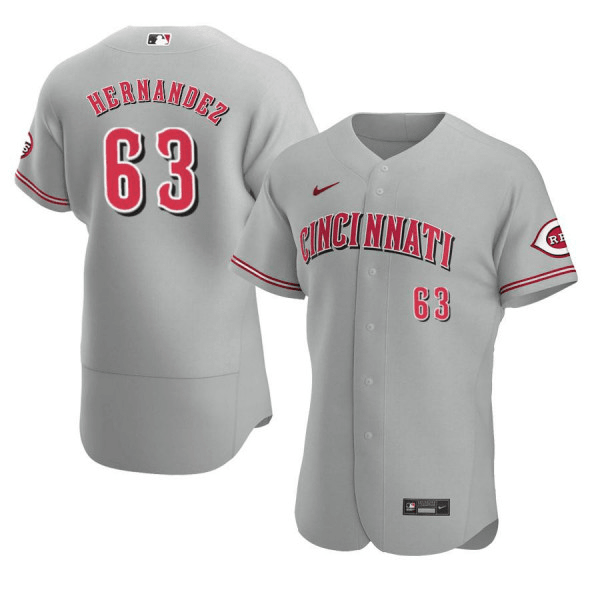 Ariel Hernandez Cincinnati Reds Road Gray Baseball Player Jersey