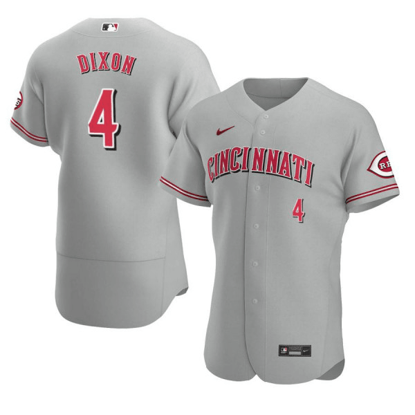 Brandon Dixon Cincinnati Reds Road Gray Baseball Player Jersey