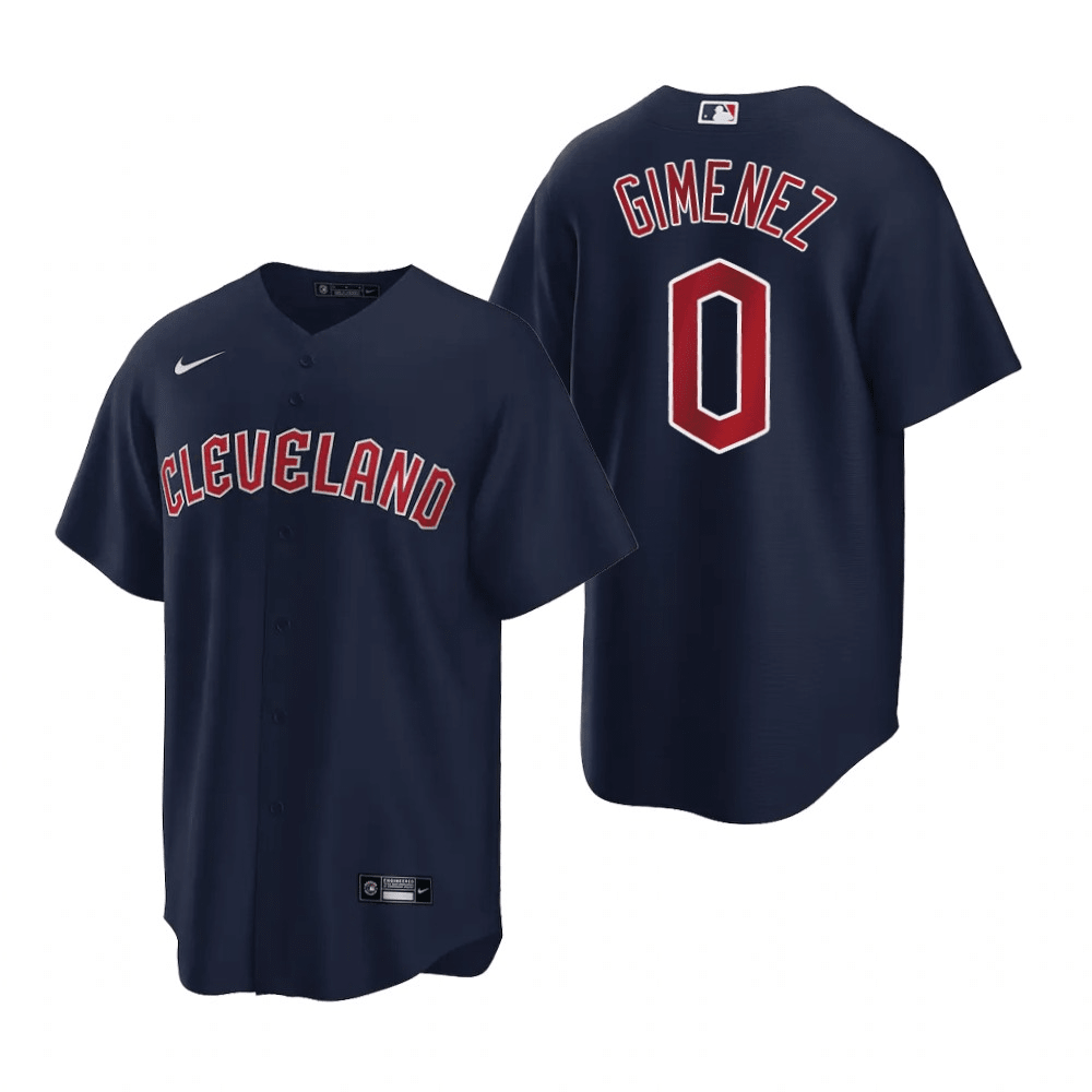 Andres Gimenez Cleveland Guardians Alternate Navy Baseball Player Jersey