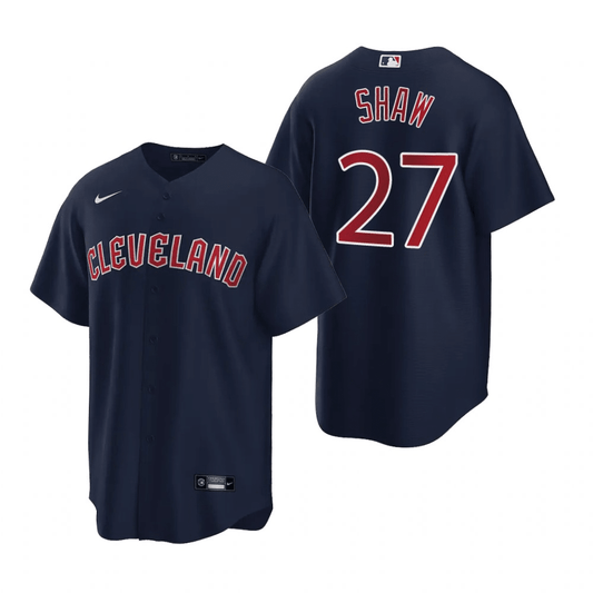 Bryan Shaw Cleveland Guardians Alternate Navy Baseball Player Jersey