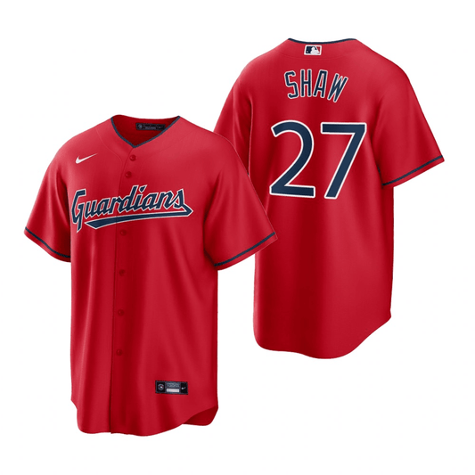 Bryan Shaw Cleveland Guardians Alternate Red Baseball Player Jersey