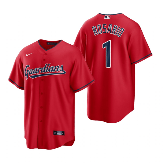 Amed Rosario Cleveland Guardians Alternate Red Baseball Player Jersey