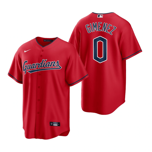 Andres Gimenez Cleveland Guardians Alternate Red Baseball Player Jersey