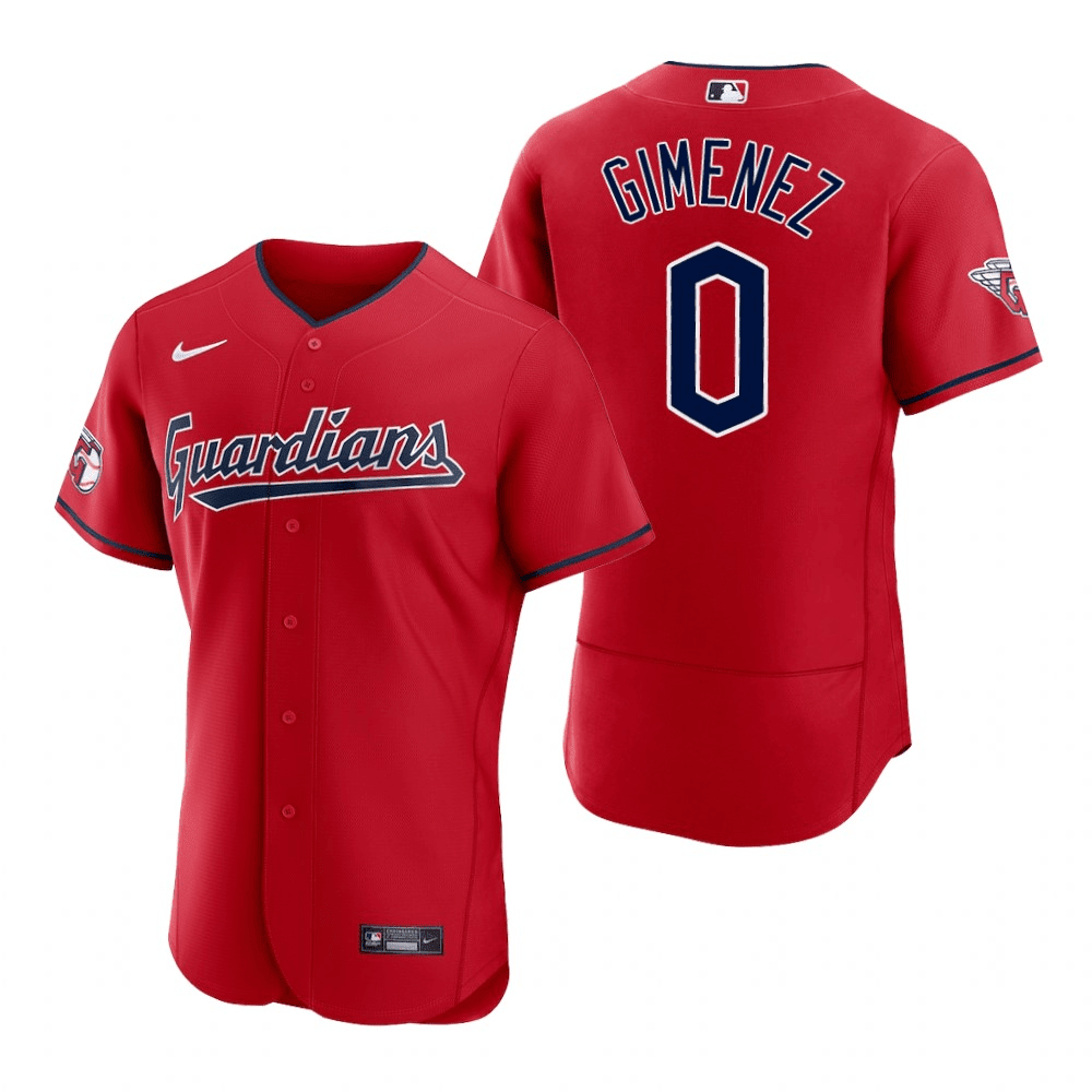 Andres Gimenez Cleveland Guardians Alternate Red Baseball Player Jersey