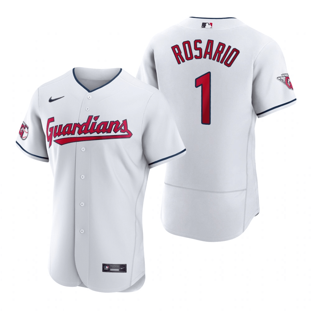 Amed Rosario Cleveland Guardians Home White Baseball Player Jersey