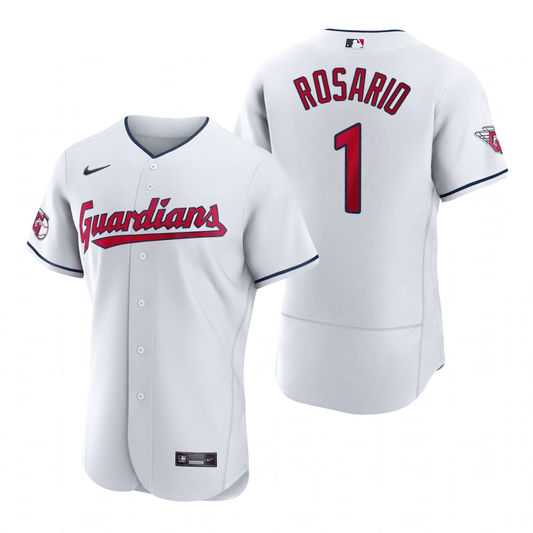 Amed Rosario Cleveland Guardians Home White Baseball Player Jersey