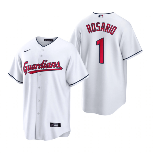 Amed Rosario Cleveland Guardians Home White Baseball Player Jersey