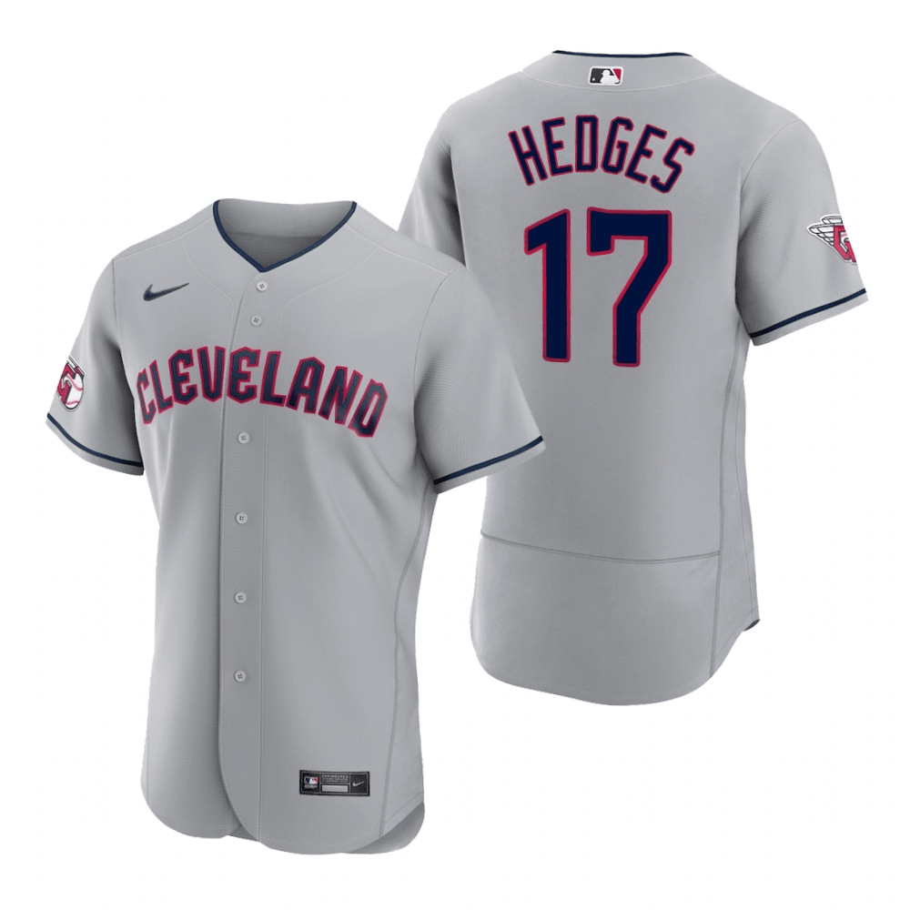 Austin Hedges Cleveland Guardians Road Gray Baseball Player Jersey