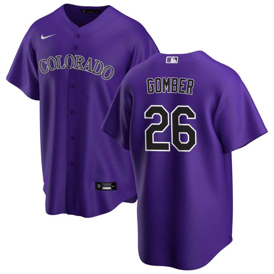 Austin Gomber Colorado Rockies Alternate Purple Baseball Player Jersey
