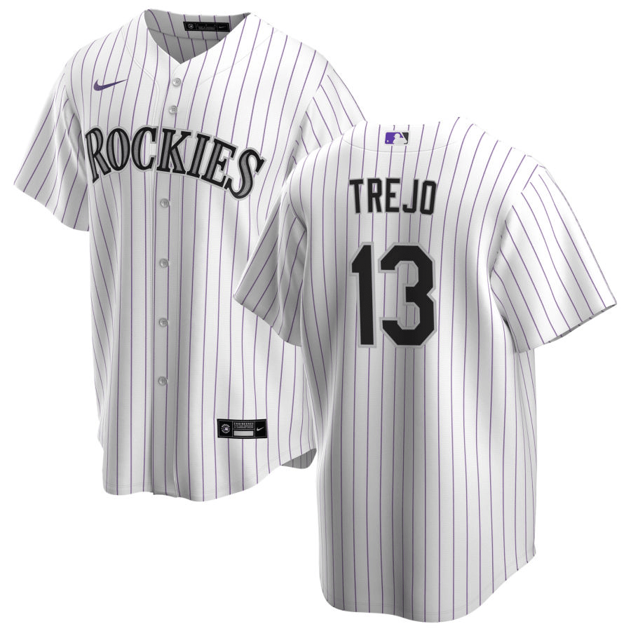 Alan Trejo Colorado Rockies Home White Baseball Player Jersey