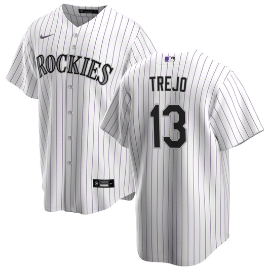 Alan Trejo Colorado Rockies Home White Baseball Player Jersey