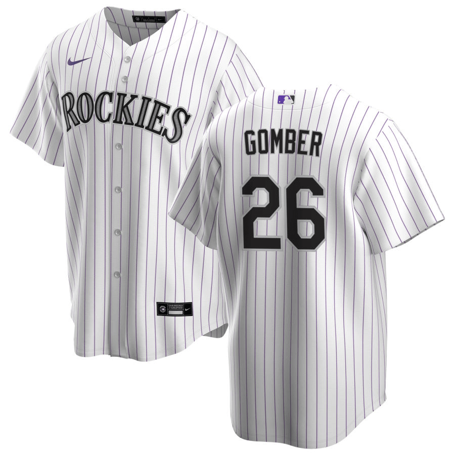 Austin Gomber Colorado Rockies Home White Baseball Player Jersey