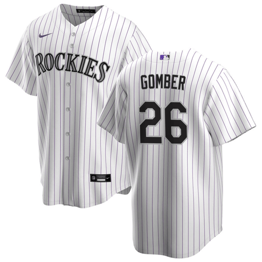 Austin Gomber Colorado Rockies Home White Baseball Player Jersey