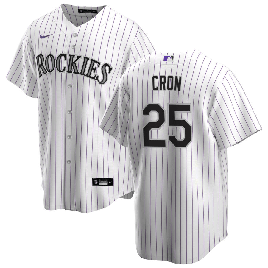 C.J. Cron Colorado Rockies Home White Baseball Player Jersey