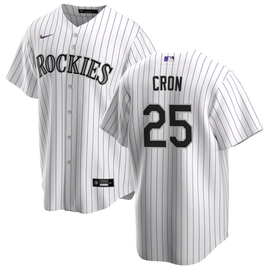 C.J. Cron Colorado Rockies Home White Baseball Player Jersey