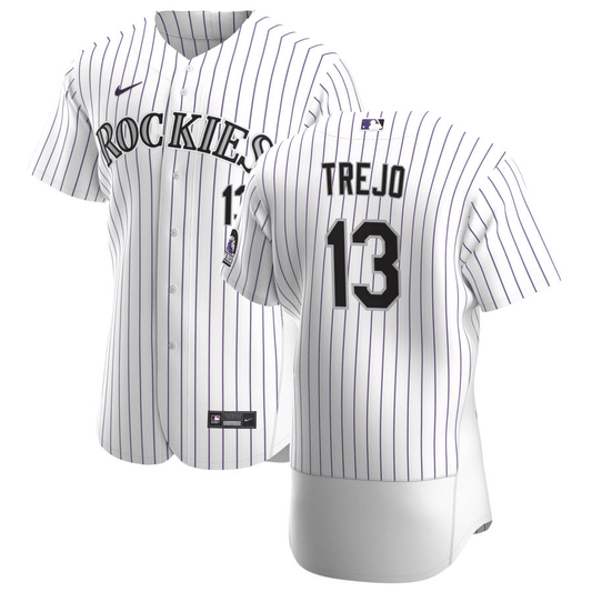 Alan Trejo Colorado Rockies Home White Baseball Player Jersey