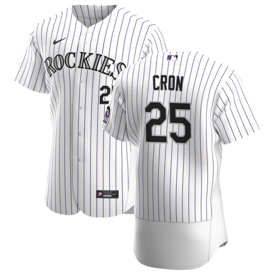 C.J. Cron Colorado Rockies Home White Baseball Player Jersey