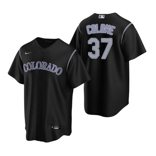 Alex Colome Colorado Rockies Alternate Black Baseball Player Jersey